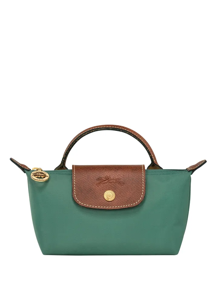Longchamp Women's Mini Cosmetic Bag, Tote Bag, Sage Green Classic Shoulder Bag
