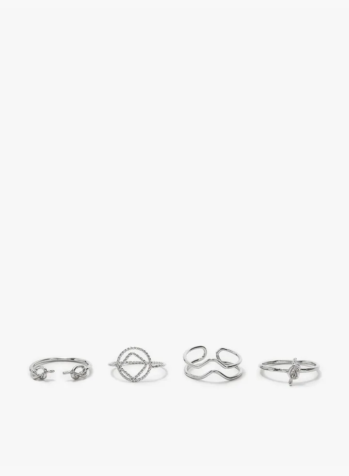 Ring Set 4 Pack Metal Thin
