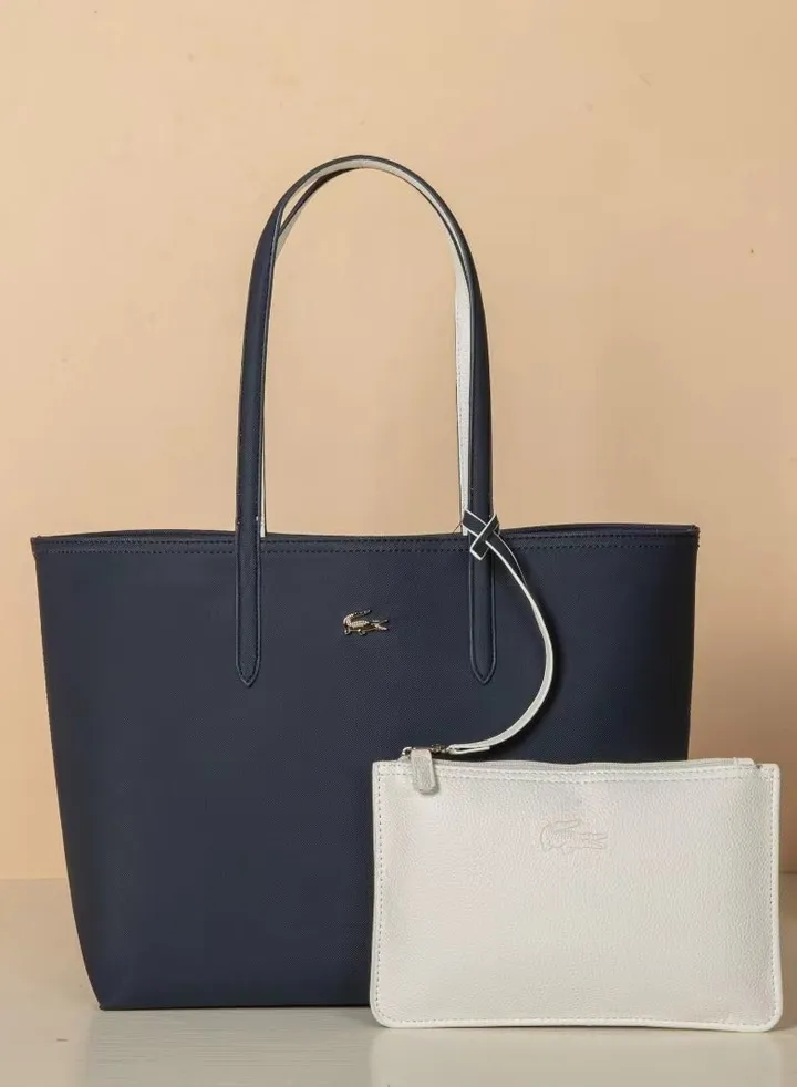 Lacoste Women's Anna Reversible Bicolour Tote Bag, NF2142AA Shopping Bag for Women