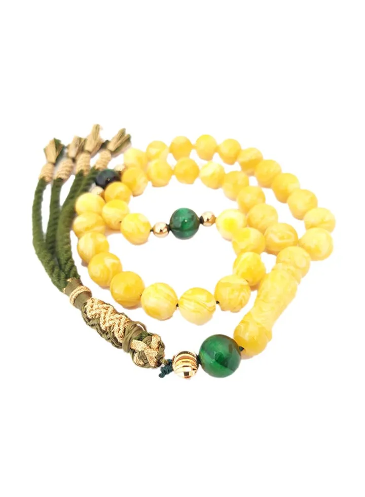 Natural Amber Sand Prayer Beads