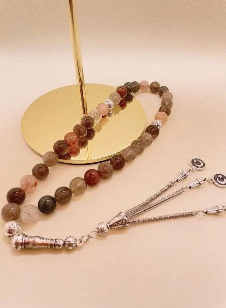 33 Natural Tourmaline Prayer Beads/Tasbih/10mm