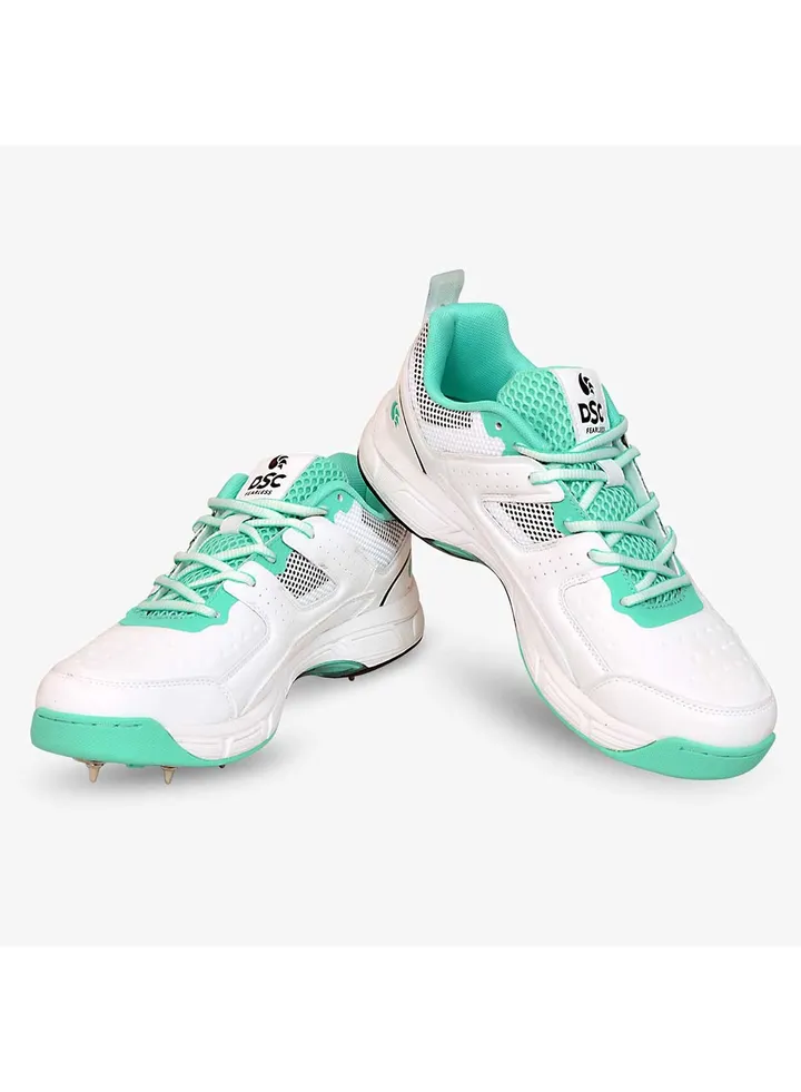 Surge 2.0 Cricket Shoes | White | Multifunction with Metal Spikes | For Boys and Men | 9 UK, 10 US, 43 EU