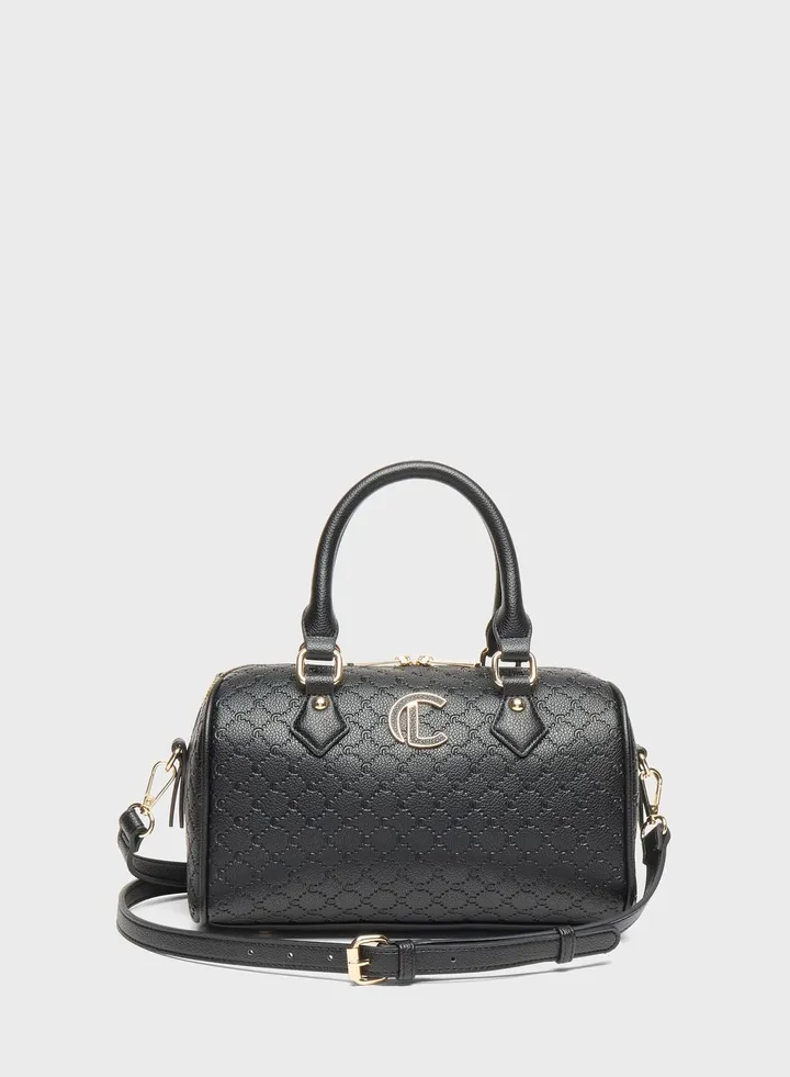 Logo Detail Top Handle Tote