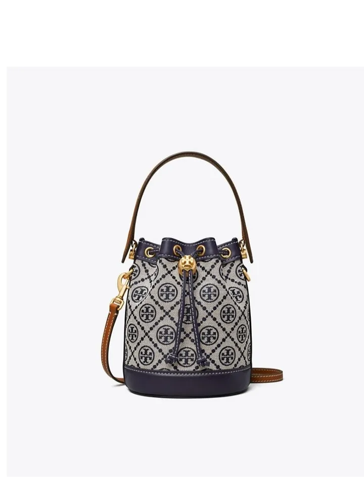 Tory Burch MINI T MONOGRAM BUCKET BAG
