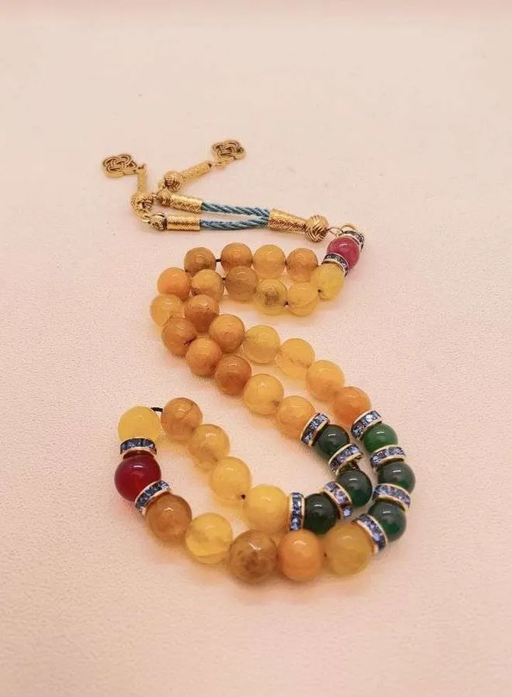 33 Natural Jade Prayer Beads/Tasbih/10mm