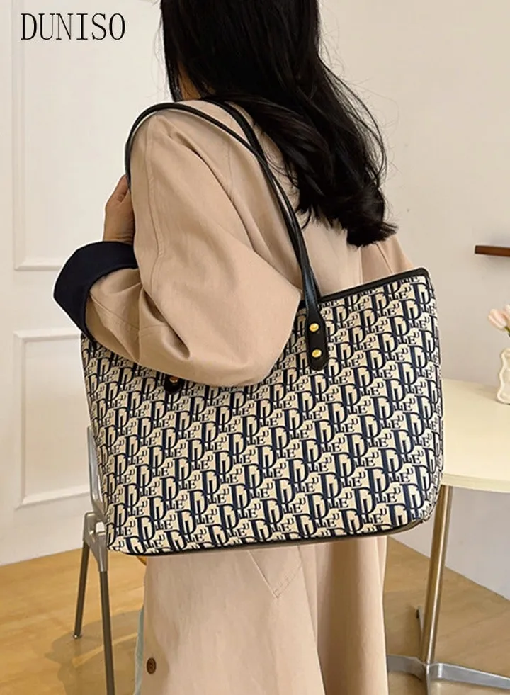 Women's Shoulder Tote Bag Faux Leather Handbag for Women Large Capacity Messenger Fashionable Travel Shoulder Bag for Ladies Girls College Students