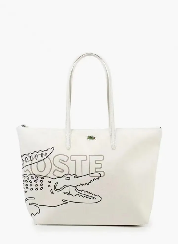 Lacoste Women's L.12.12 Concept Seasonal Printed Beige Bag