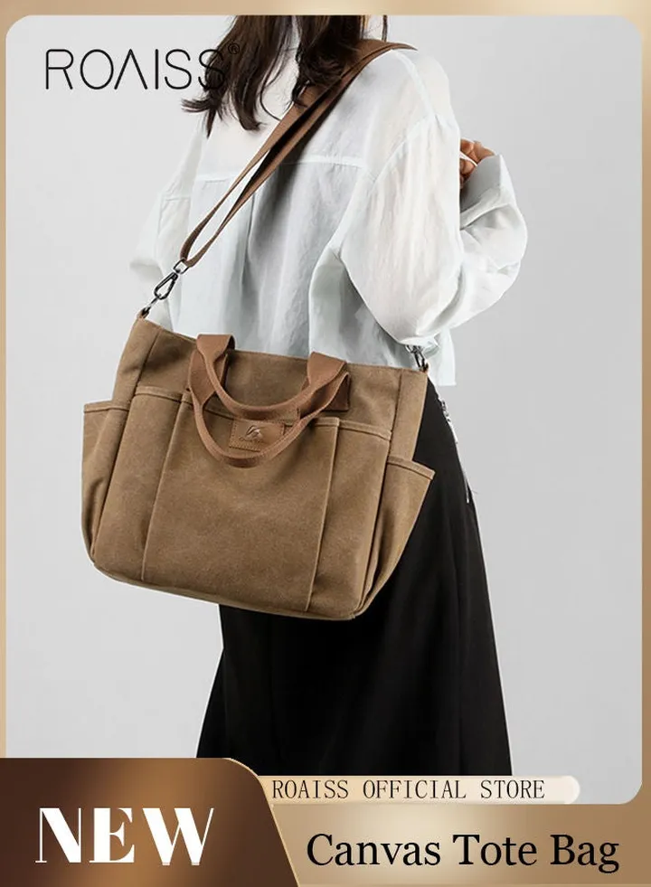 Women's Handbag Shopper Tote Bag Women's Canvas Satchel Handbags Shopping Shoulder Bag Casual Crossbody Bag Top-Handle Tote Bags Summer Beach Trendy Bag