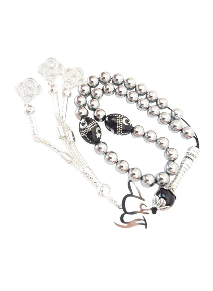 Natural Silver Hemitate Sibha Prayer Beads