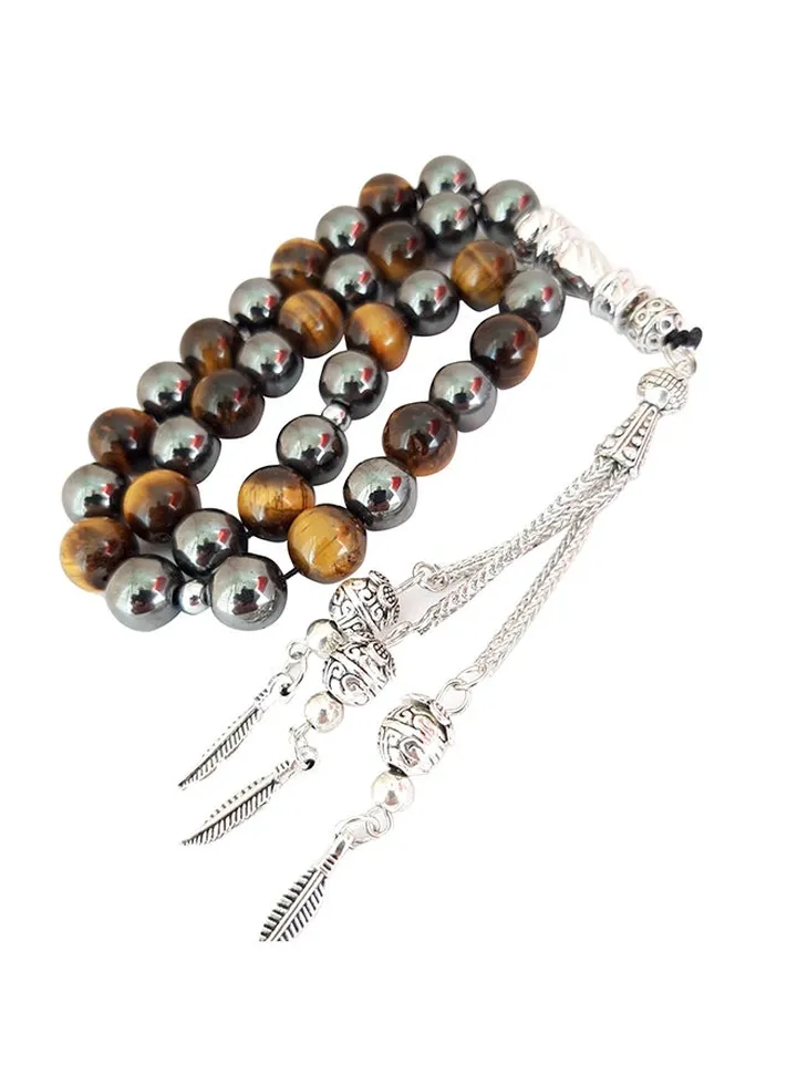 Natural Hemitate And Tiger Eye Prayer Beads
