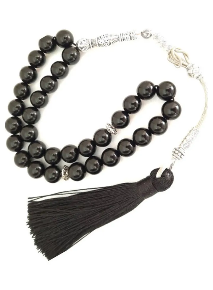 Islamic Prayer Beads Natural Onyx With Tassel