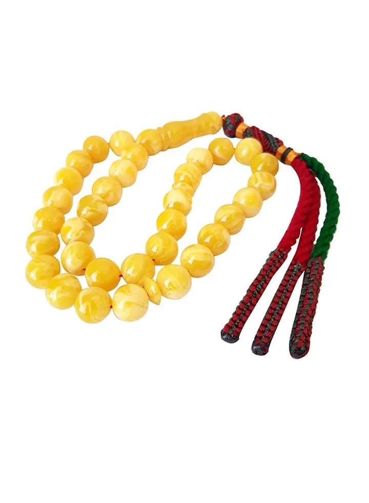 Natural Amber Sand Prayer Beads