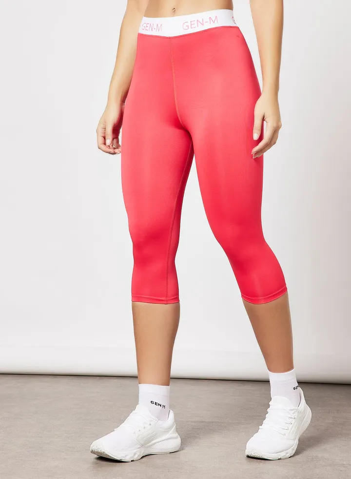 Sports Capri Leggings Red