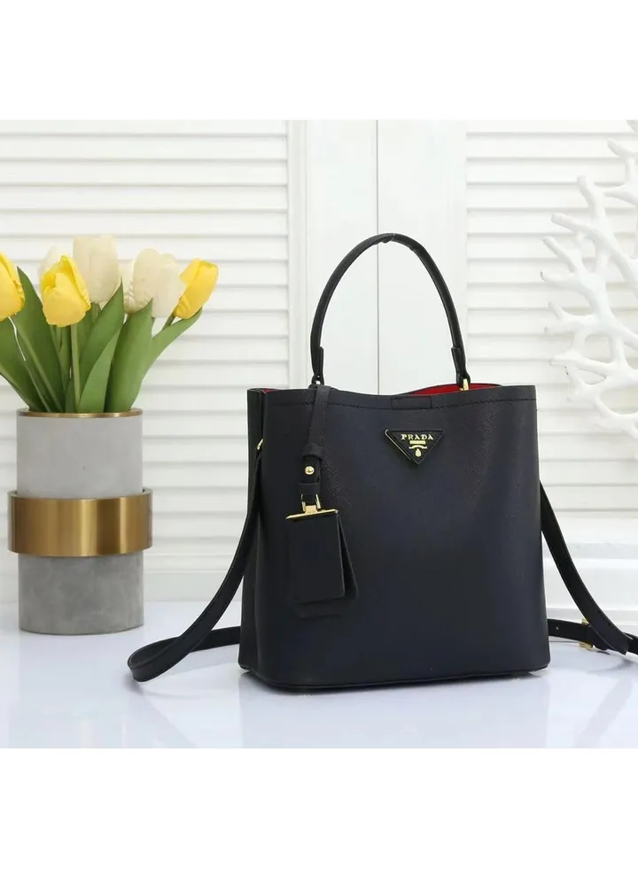 Prada medium black saffiano leather bag