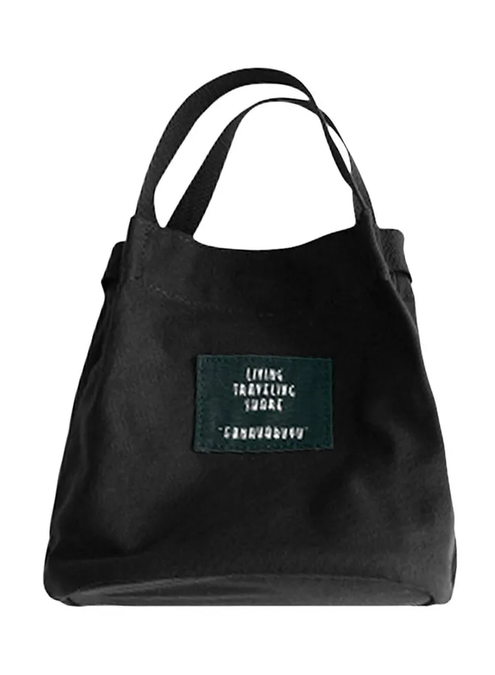 Zipper Tote Bag Black