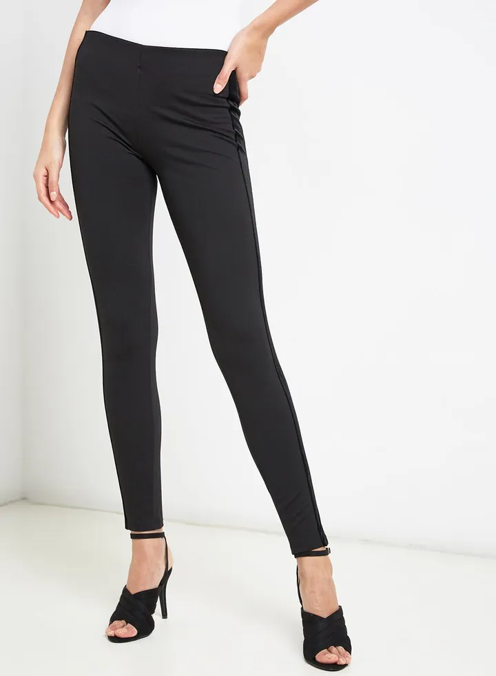 Camille Velvet Leggings Black