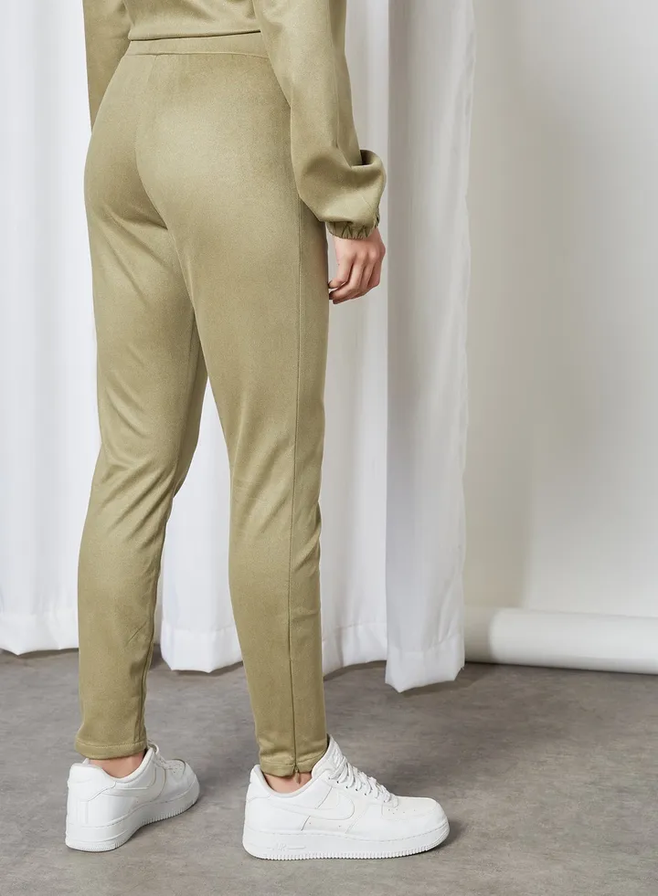 Faux Suede Leggings Aloe(17-0620)