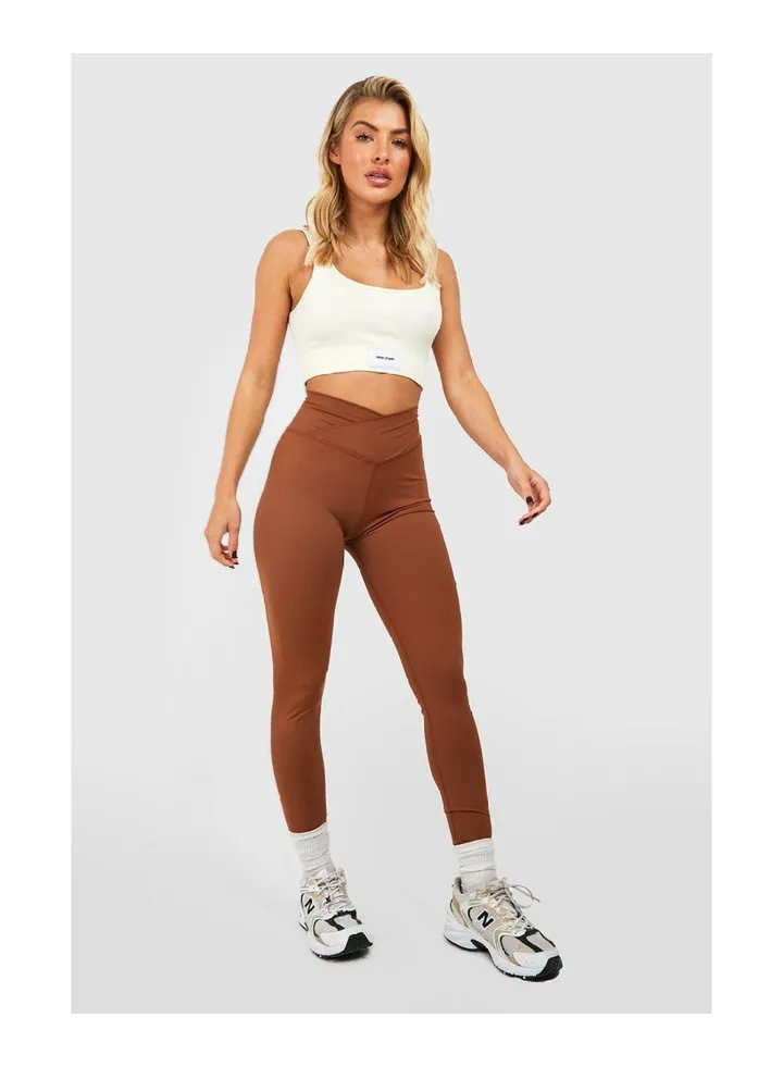 Soft Luxe Wrap Waistband Gym Leggings