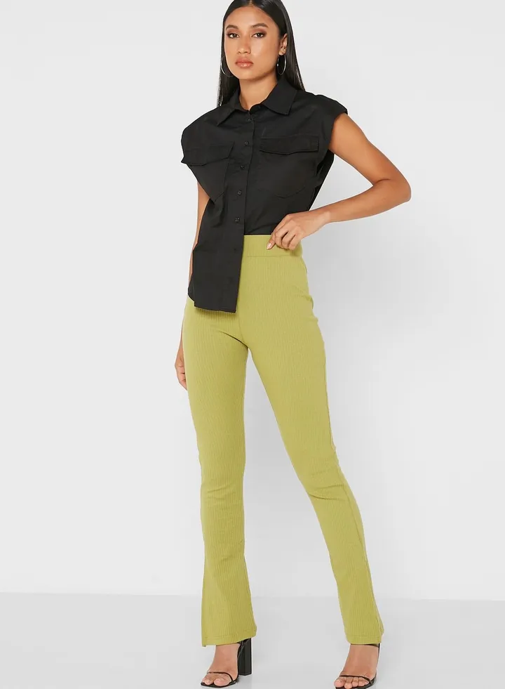 Long Line Split Hem Leggings