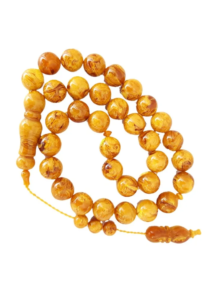 Natural Honey Amber Sand Prayer Beads