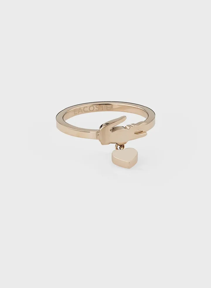 Ionic Plated Carnation Gold Steel Ring