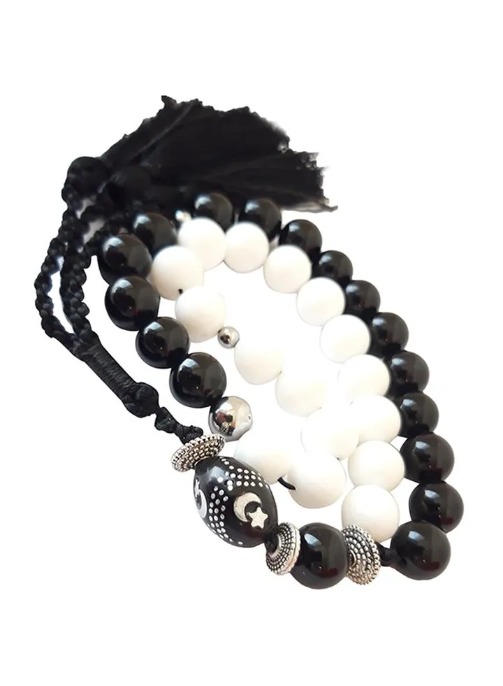 Natural Yin Yang Prayer Beads