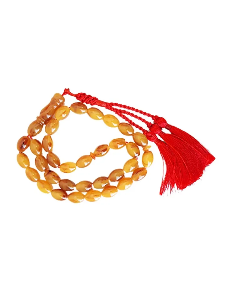 Natural Honey Amber Sand Prayer Beads