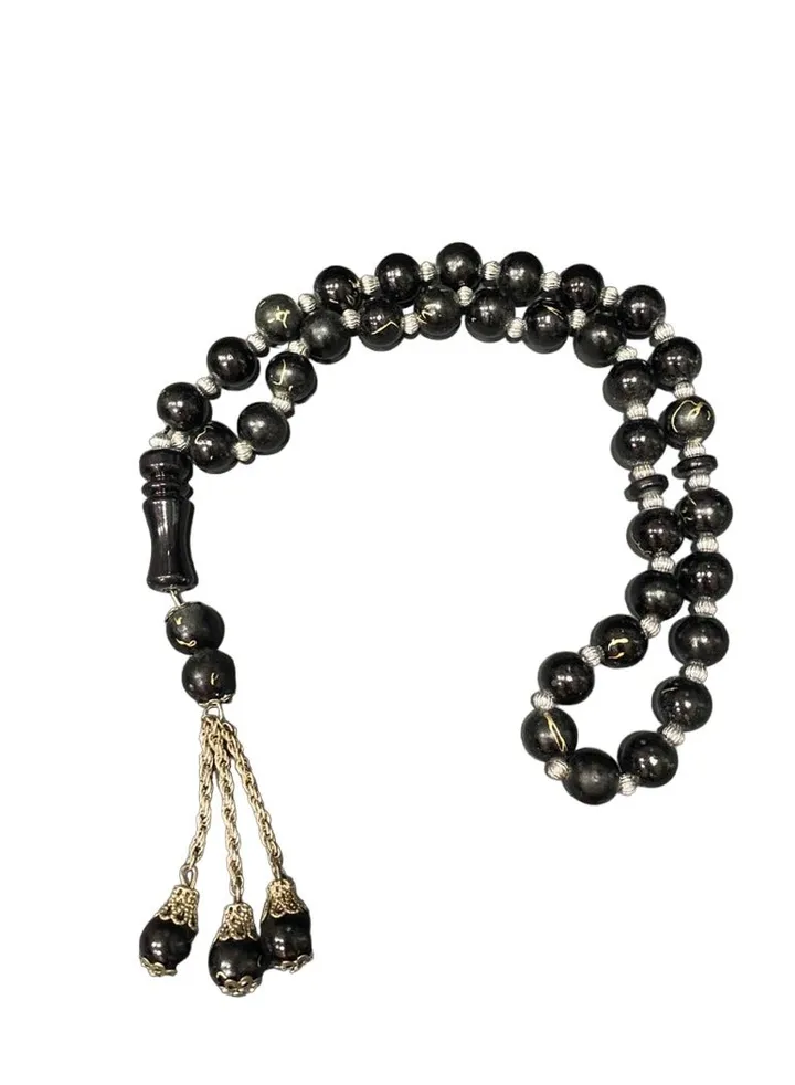black tasbih prayer beads