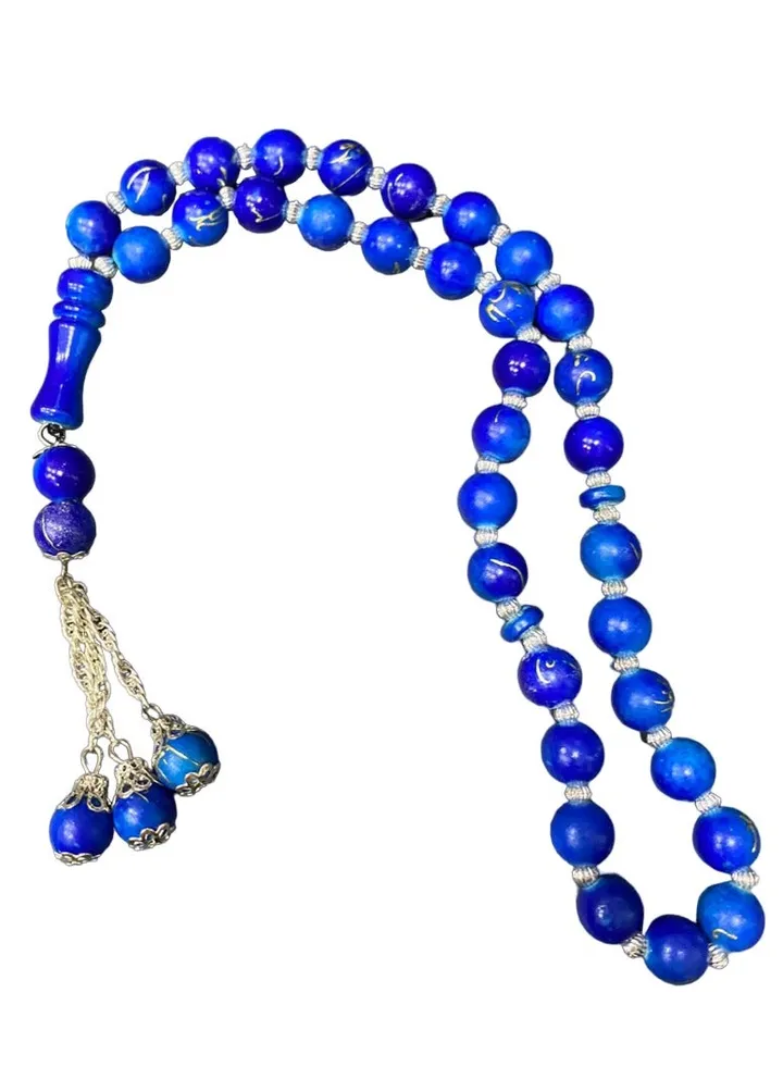 Dark blue tasbih prayer beads