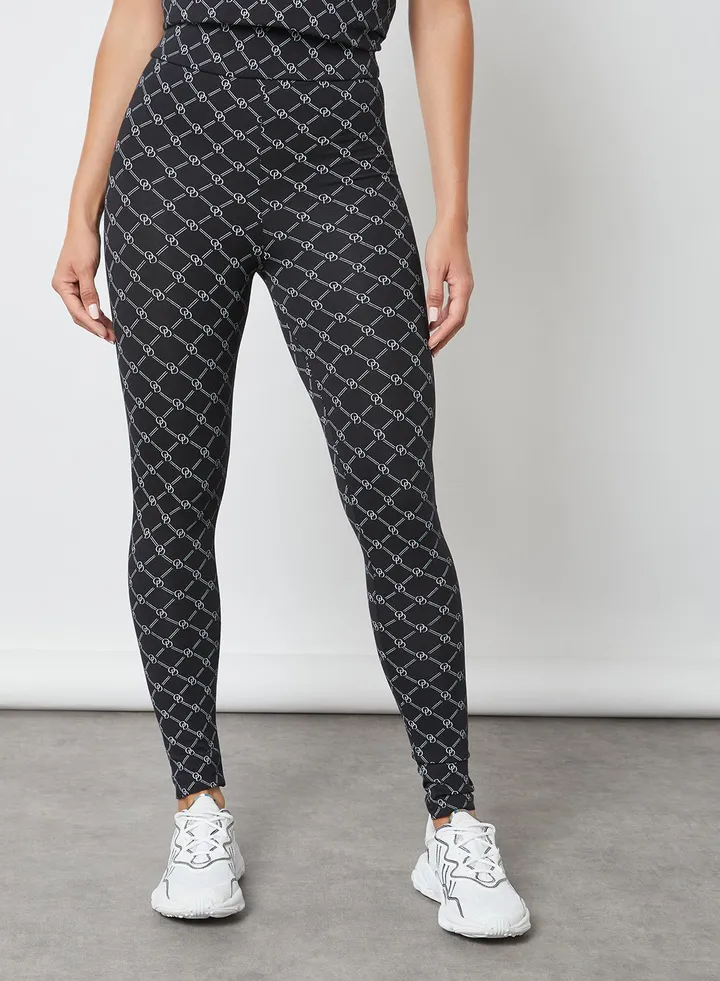 Monogram Leggings Black