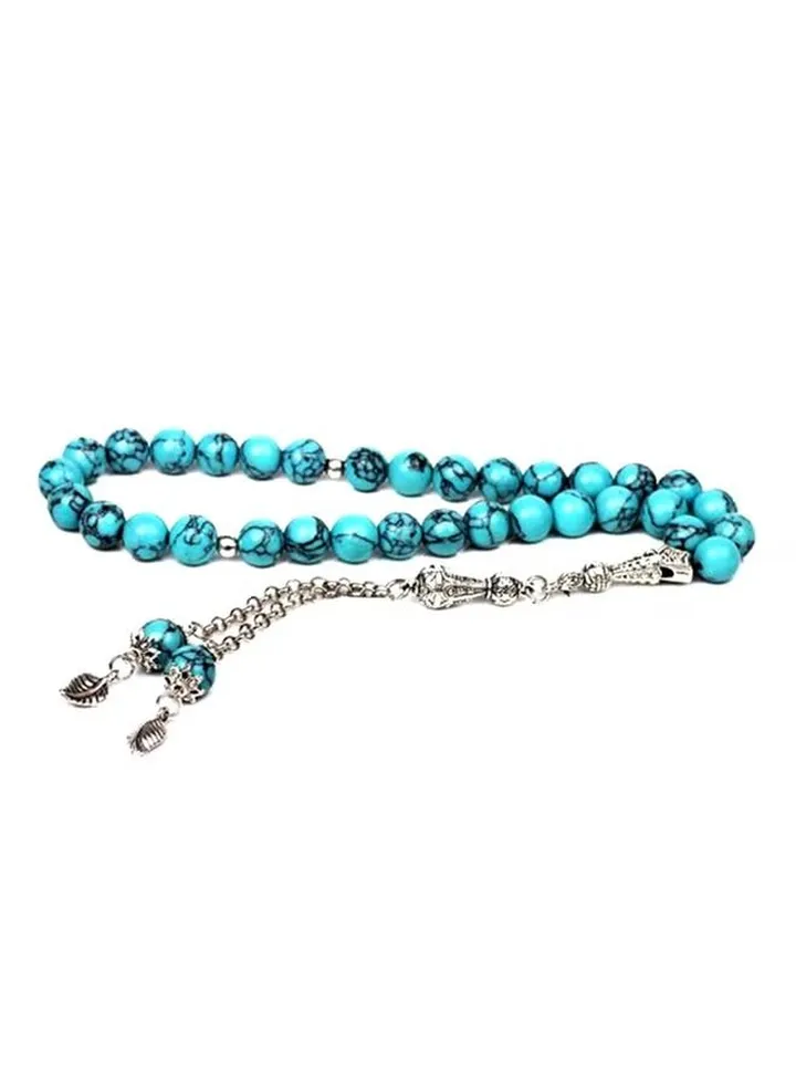 33 Rosary Beads Tasbeeh Turquoise/Silver
