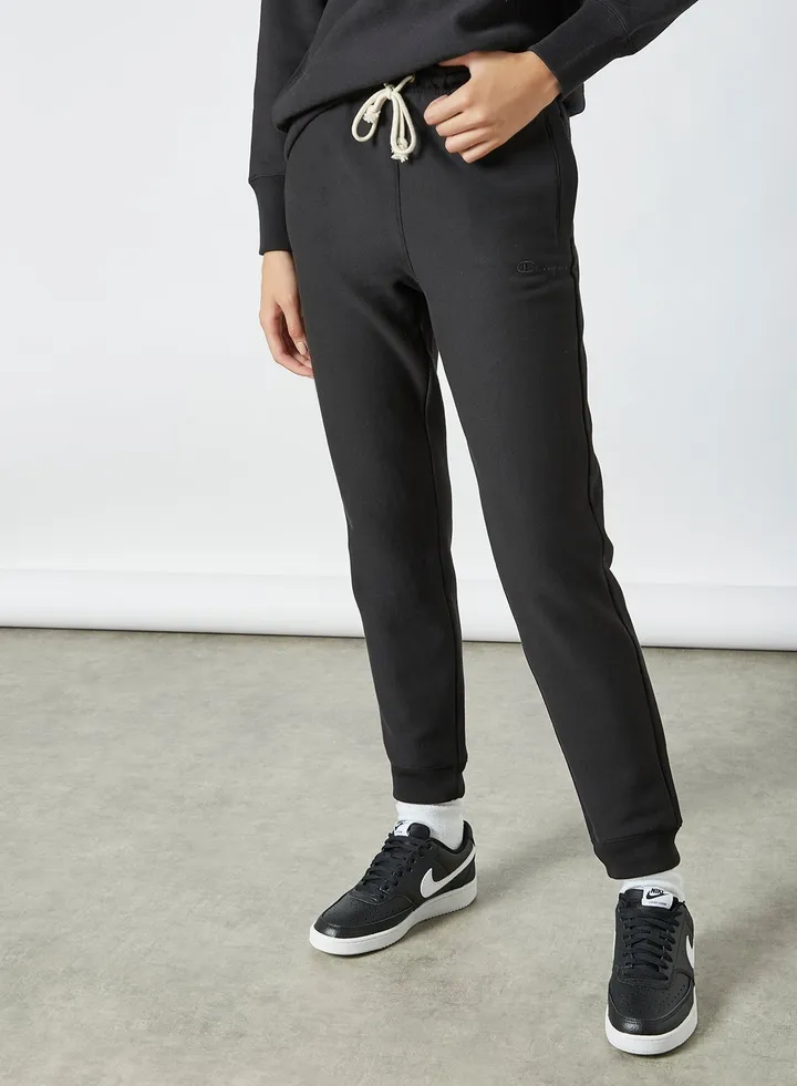 Ribbed Cuff Pants Black