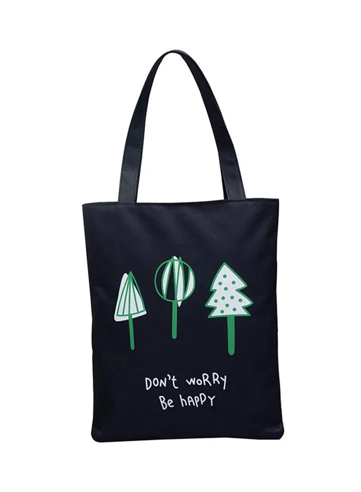 Canvas Tote Black/Green