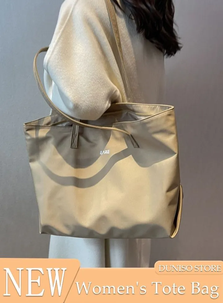Women's Shoulder Tote Bag Nylon Handbag For Women Large Capacity Bucket Bag Fashionable Travel Messenger Shoulder Bag For Ladies Girls College Students