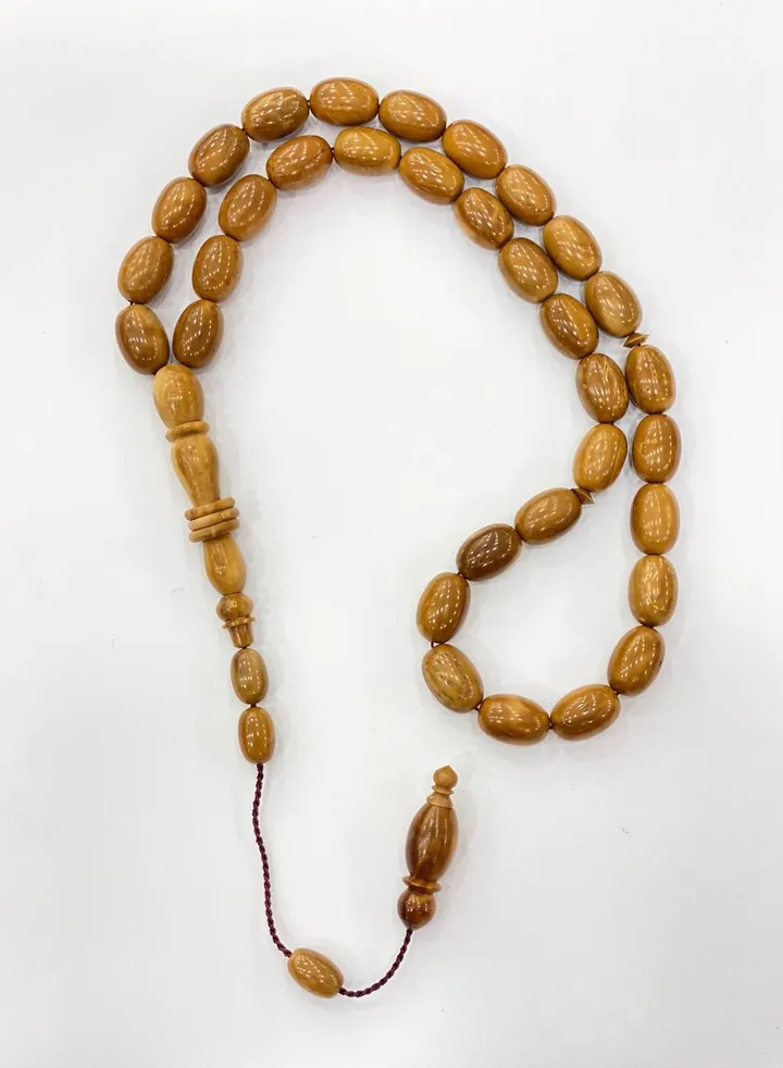 NATURAL KUKA WOOD BEADS MASBAHA PER PIECE