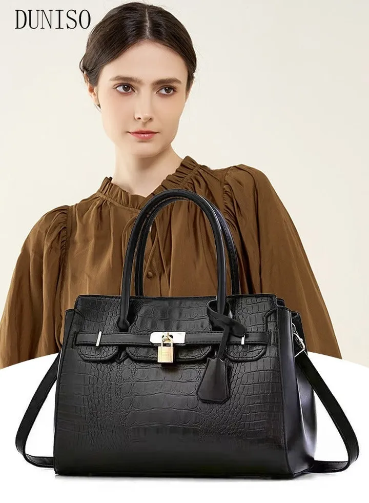 Women's Fashion Shoulder Tote Bag Faux Leather Handbag Crossbody bag Large Capacity Tote Bag Fashionable Travel Messenger Shoulder Bag For Ladies