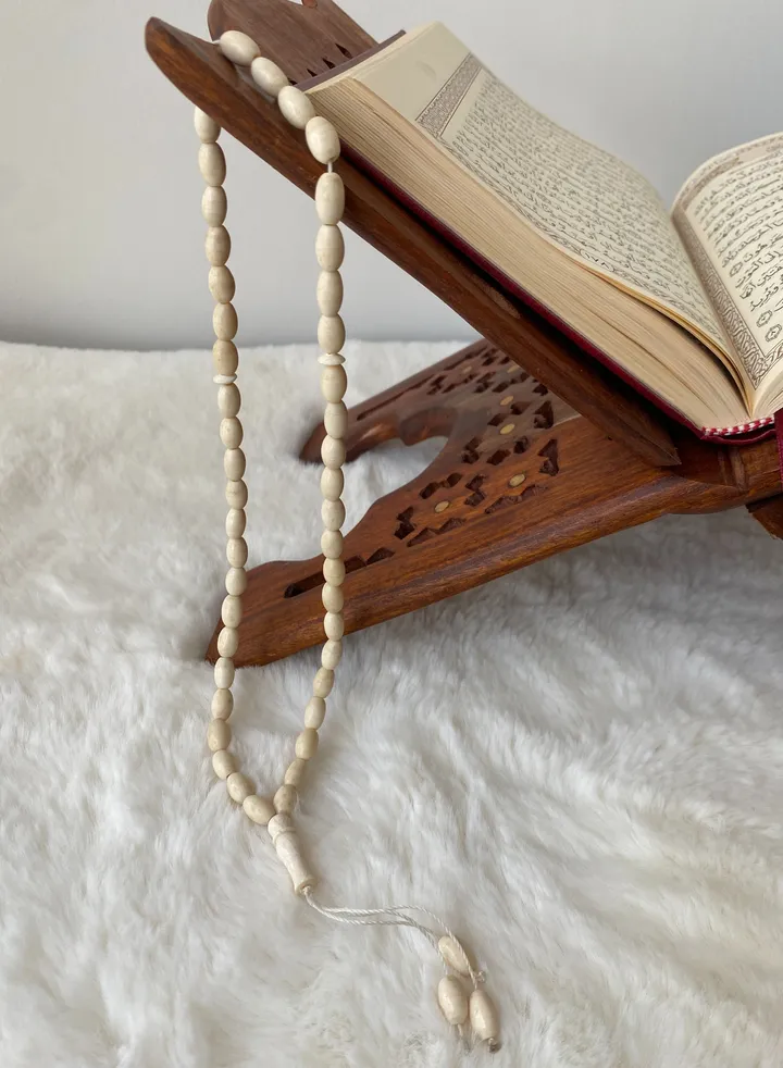 Bone rosary prayer beads