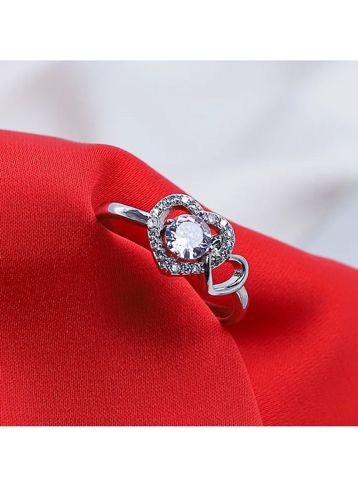 Soiree Zircon Ring Of Fluffy Women's Accessories-Silver