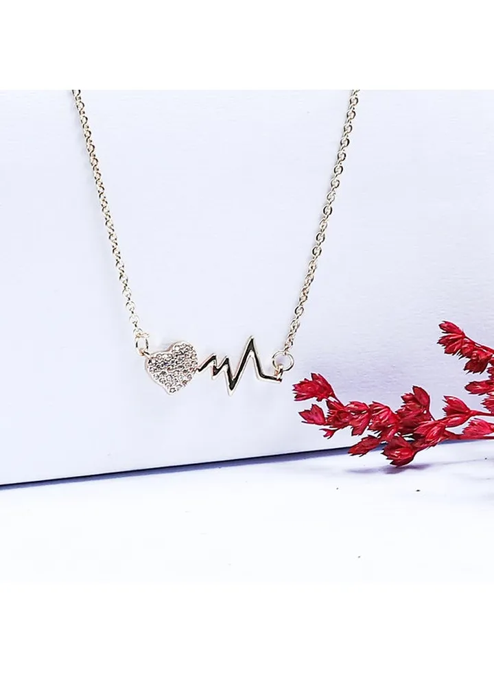 Heart Move Soft Necklaces Of Fluffy Women's Accessories-Gold
