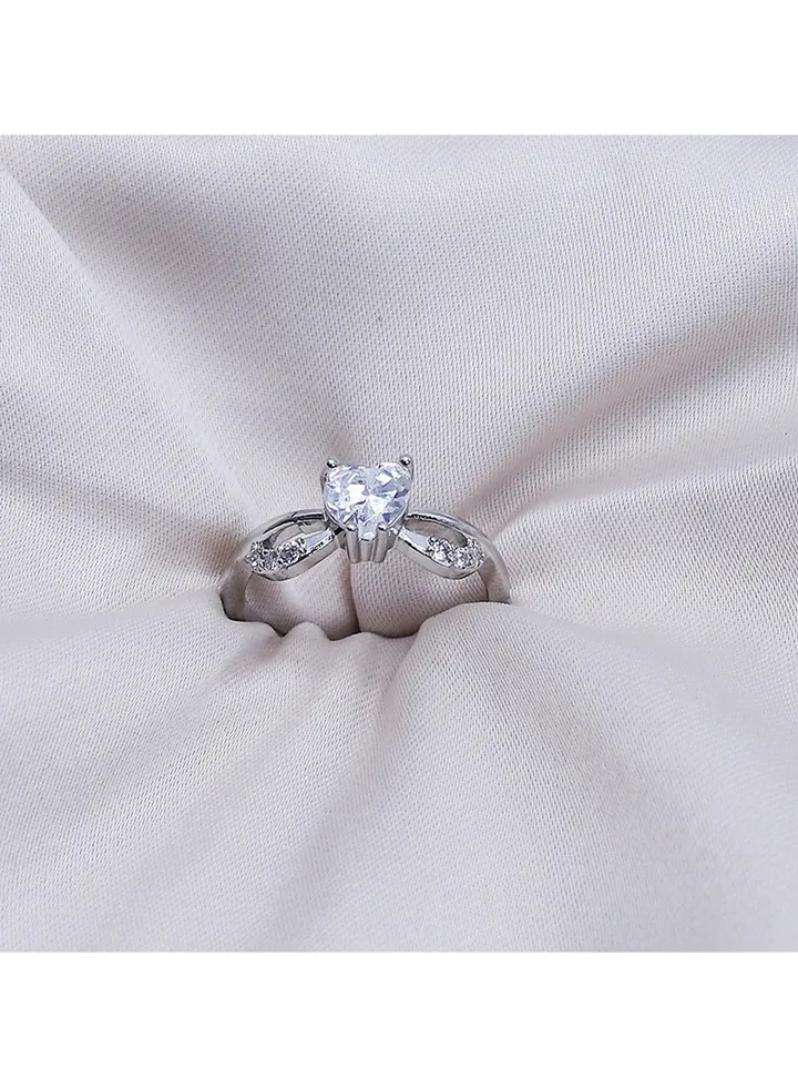 Soiree Zircon Ring Of Fluffy Women's Accessories-Silver