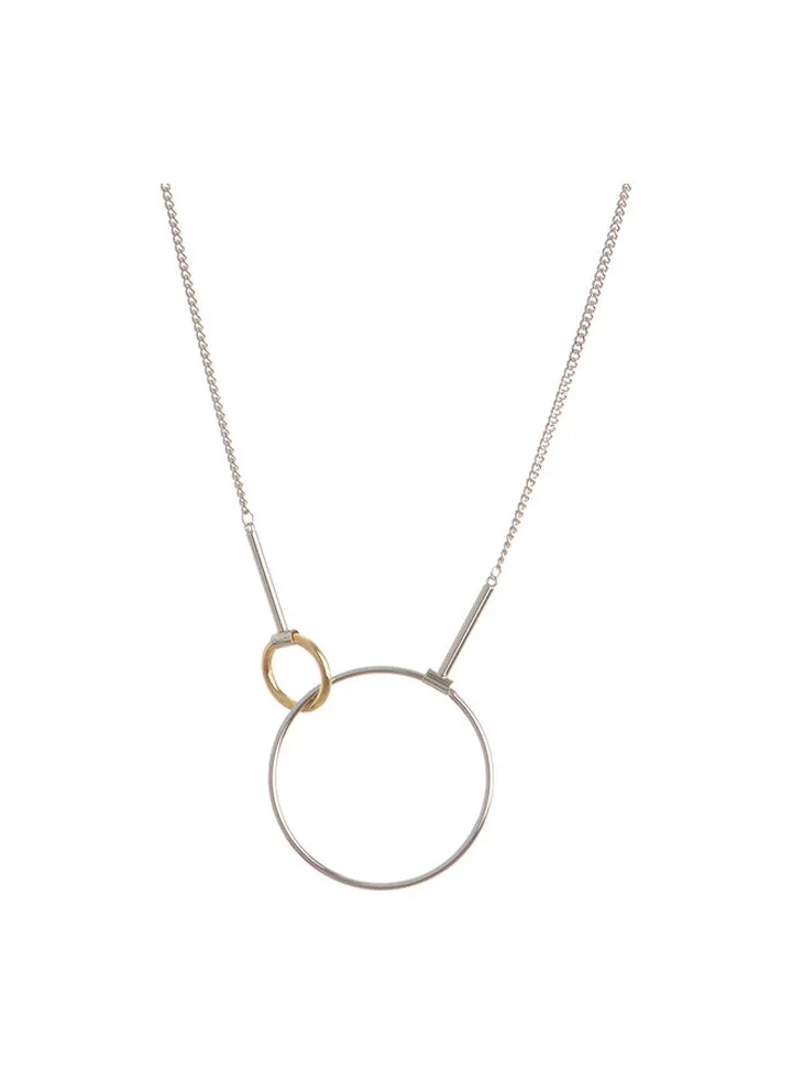 Round Silver Necklace