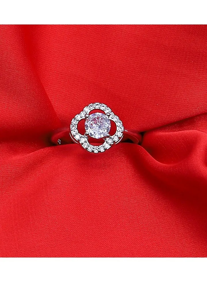 Soiree Zircon Ring Of Fluffy Women's Accessories-Silver
