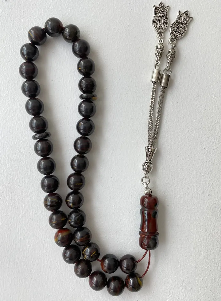 Stone prayer beads rosary 33 beads