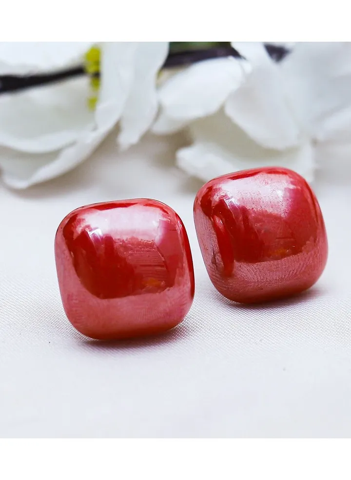 Colo Earring For Fluffy Women's Accessories-Red