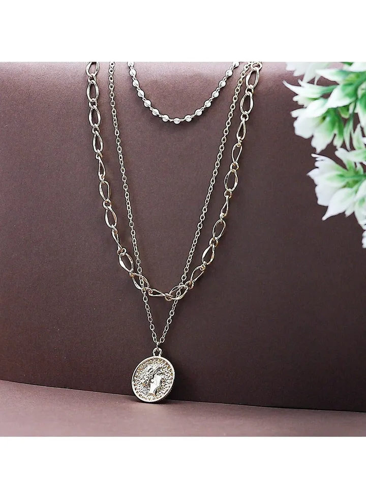 currency Face Necklaces Of Fluffy Women's Accessories-Gold