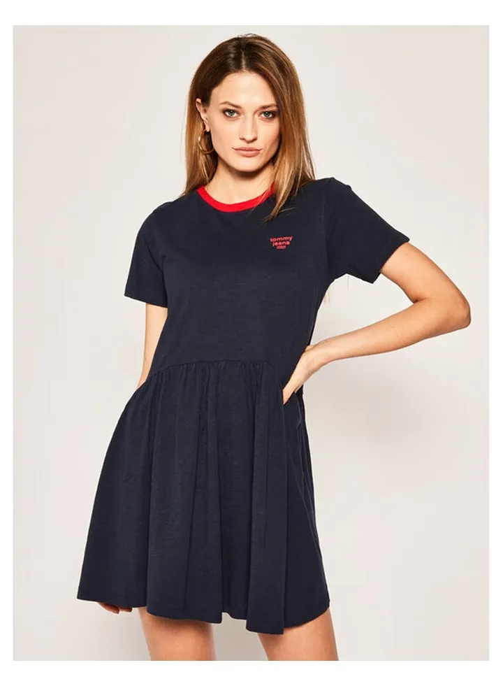 Ringer T-Shirt Skater Dress Twilight Navy
