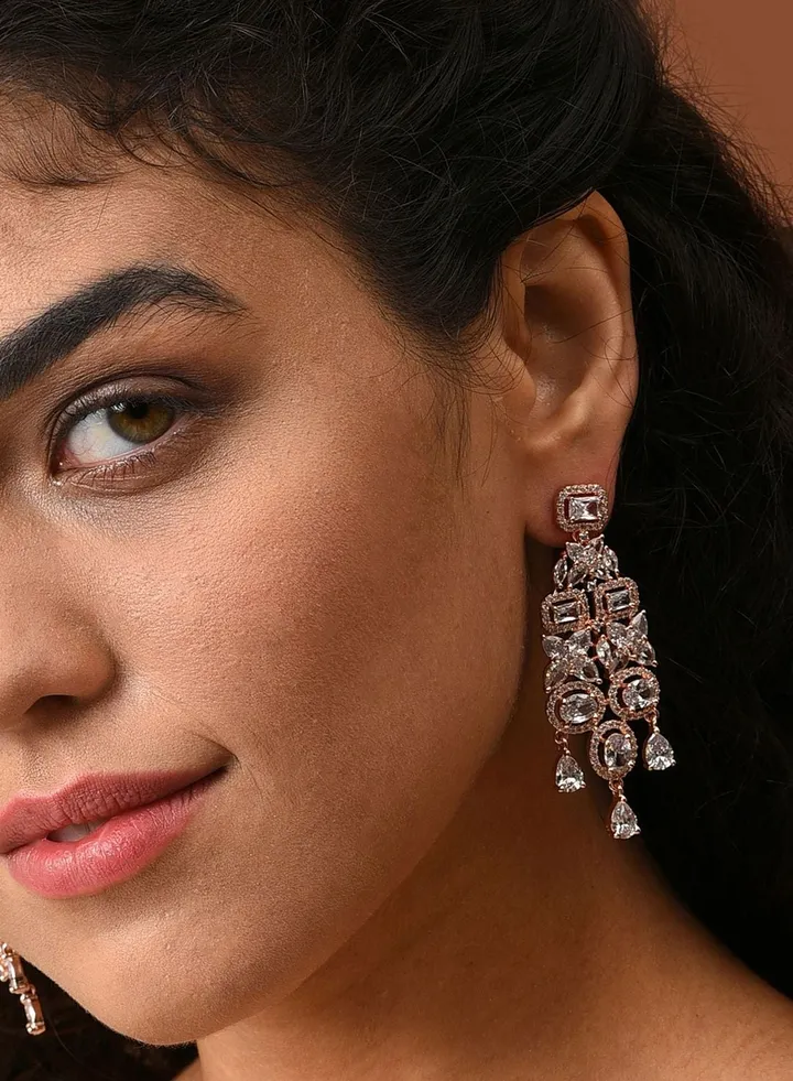 Gold Plated Designer Drop Earring