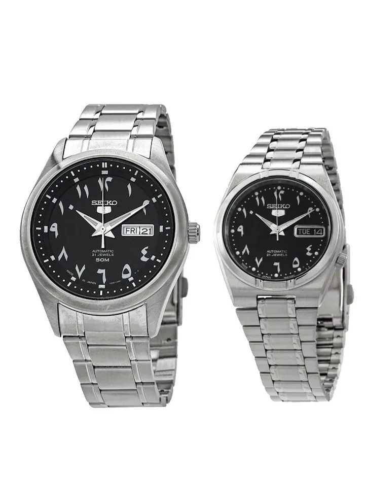 5 Arabic Dial Automatic Stainless Steel Watch