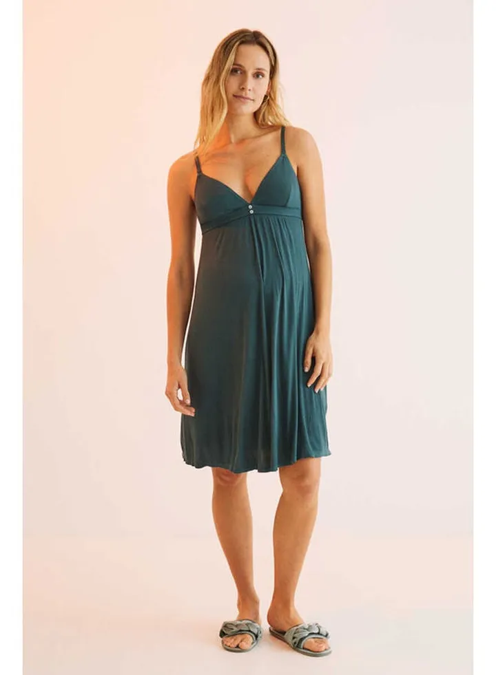 Maternity nightdress with straps
