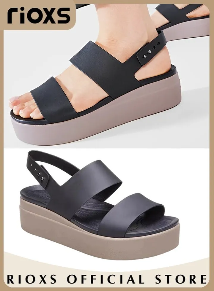 Brooklyn Low Wedges Platform Sandals Comfy Open Toe Flats for Casual Beach